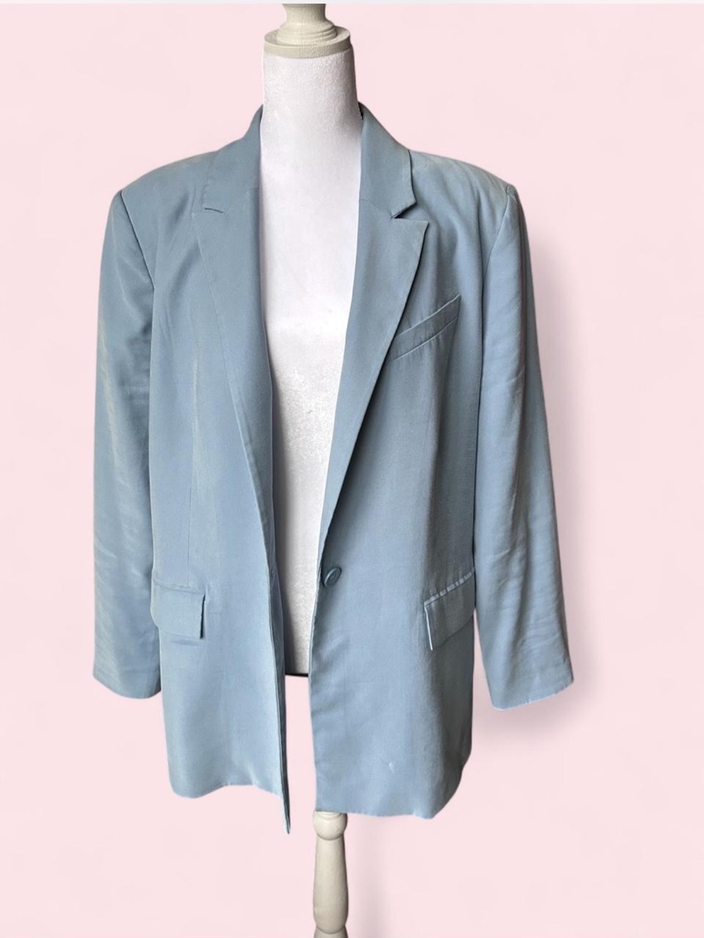 Open Edit Light Blue Blazer Women’s M Business Casual Work Formal Professional